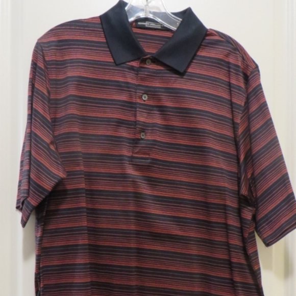 Multi-Color / Striped Golf Shirt - Carnoustie - Mercerized Cotton - Medium - Picture 1 of 8